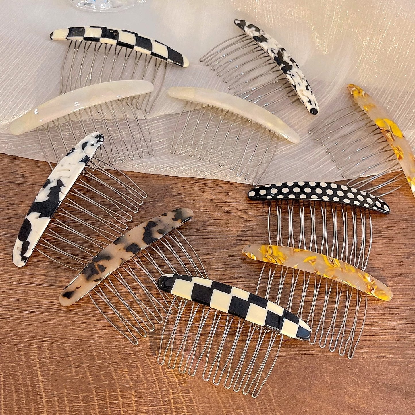 Women's Geometric Alloy Acetate Hair Comb and Hairpin Set