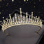 Women's Geometric Crystal Alloy Crown Tiara - Bridal Wedding Headpiece, Princess Birthday Hair Accessory