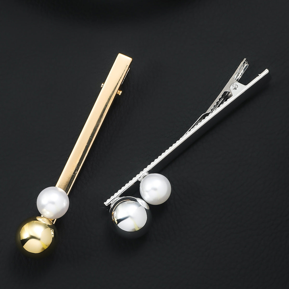 Women's Geometric Metal Pearl Hair Clip