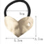 Women's Heart Shape Alloy Hair Tie - Electroplated Metal Hair Rope Accessory