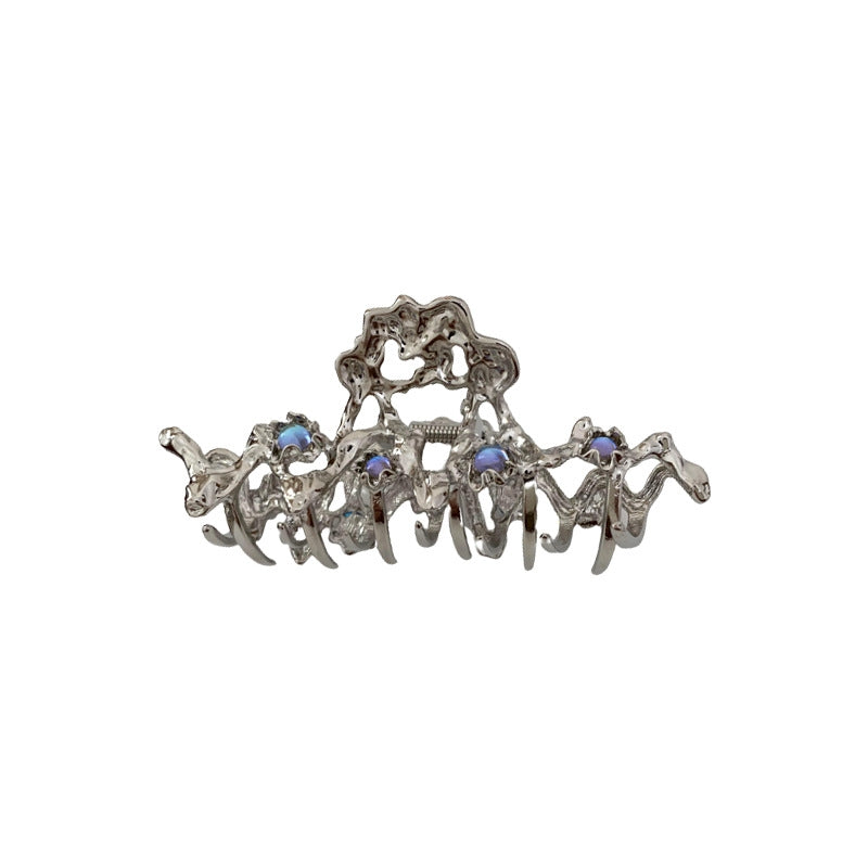 Women's Irregular Alloy Hair Claw with Rhinestone Detailing