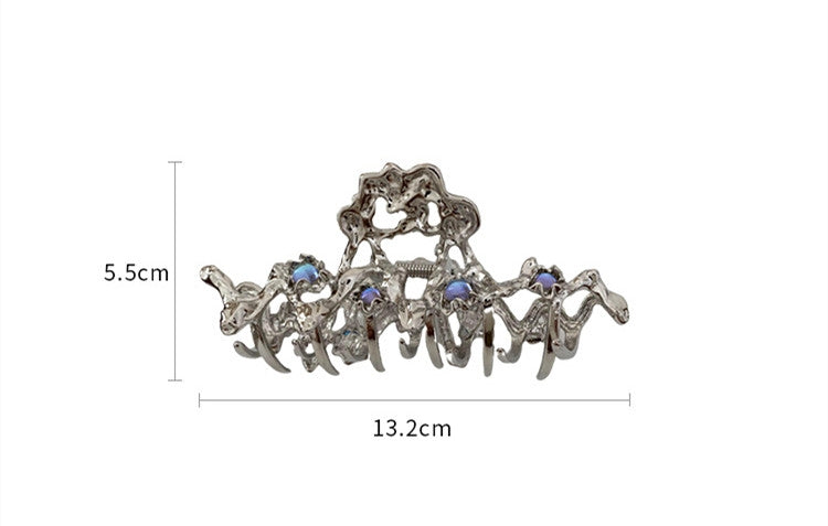 Women's Irregular Alloy Hair Claw with Rhinestone Detailing