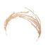 Women's Elegant Leaf Rhinestone Hairband - Gold Double Mesh Bridal Headpiece