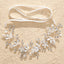 Women's Elegant Leaf Pearl Rhinestone Bridal Hairband