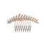 Women's Leaf Design Zircon Inlay Hair Comb and Bridal Hair Accessory Set