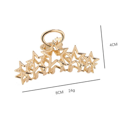 Women's Fashion Pentagram Alloy Hair Claw Clip