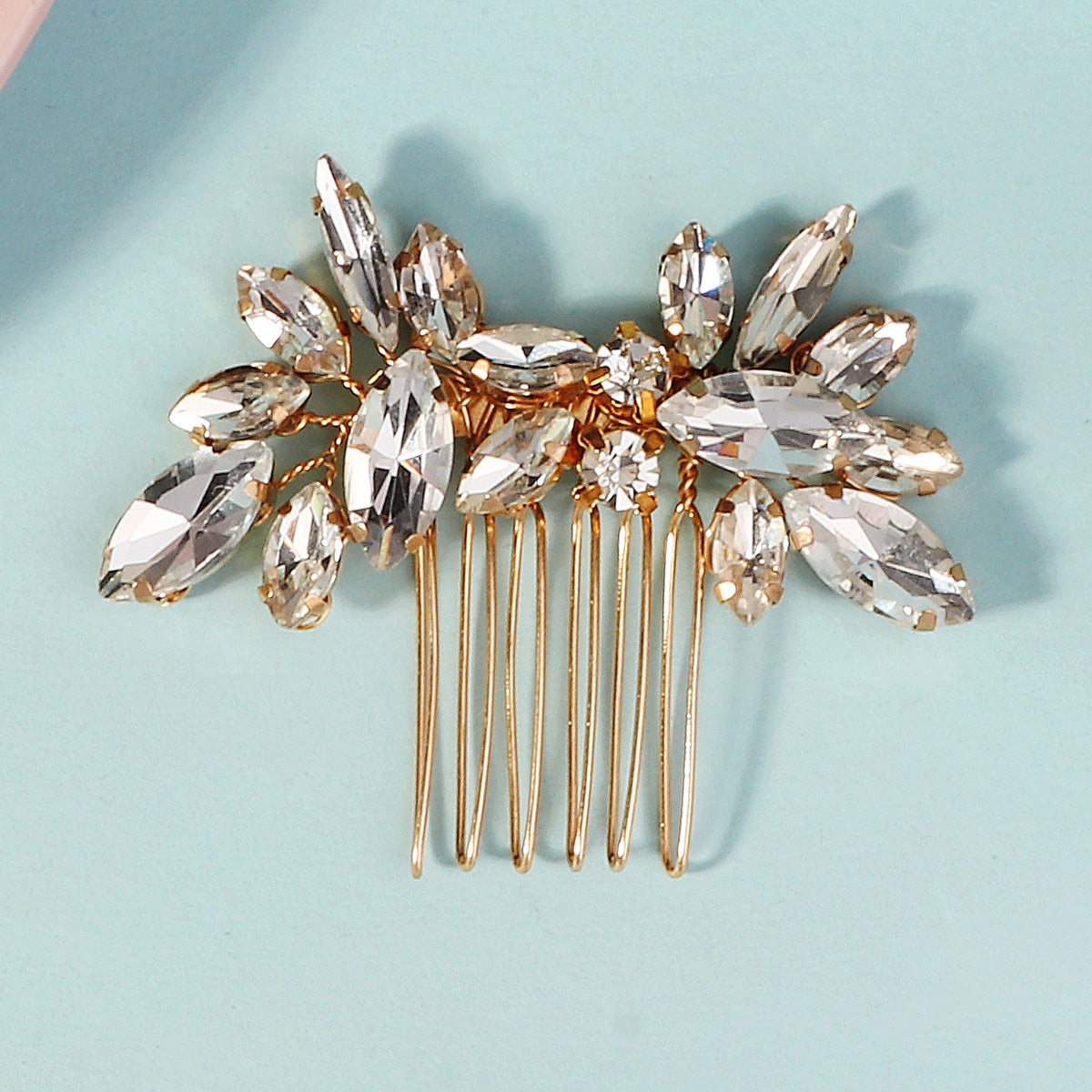 Women's Elegant Geometric Rhinestone Bridal Hair Comb