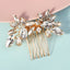 Women's Elegant Geometric Rhinestone Bridal Hair Comb