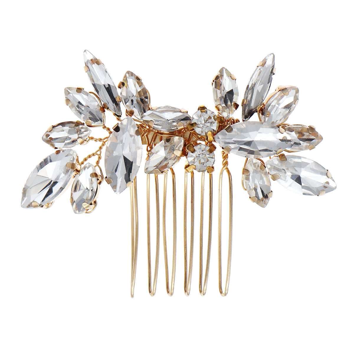 Women's Elegant Geometric Rhinestone Bridal Hair Comb