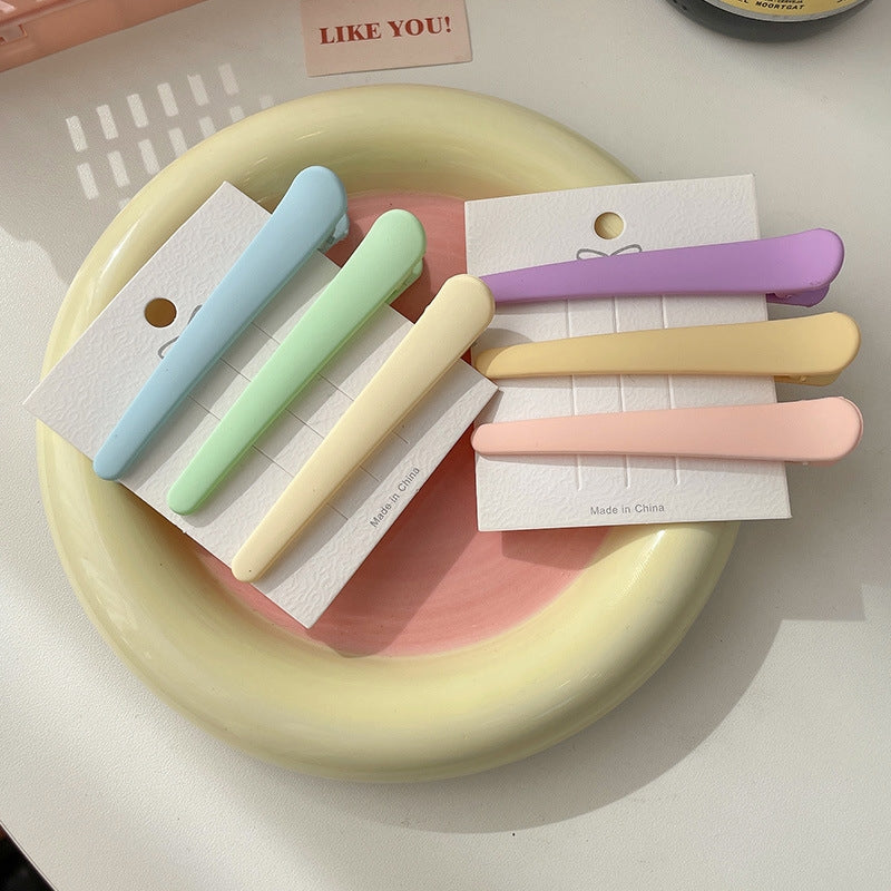 Women's Matte Acrylic Alloy Hair Clip - Large Colorful Cute Hairpin and Shark Clip