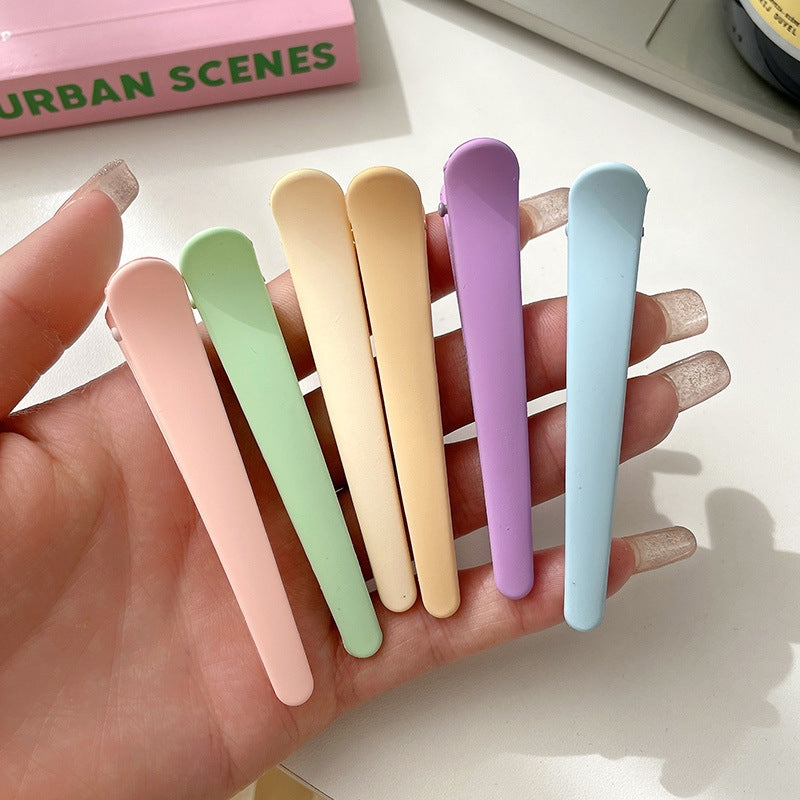 Women's Matte Acrylic Alloy Hair Clip - Large Colorful Cute Hairpin and Shark Clip