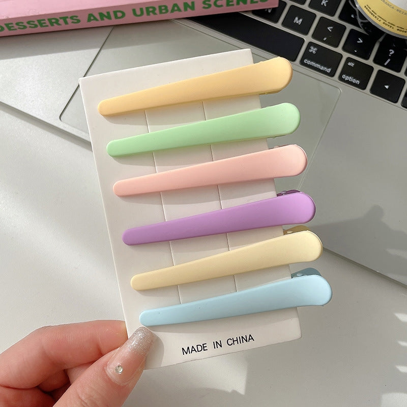 Women's Matte Acrylic Alloy Hair Clip - Large Colorful Cute Hairpin and Shark Clip