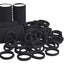Women's Solid Color Elastic Hair Tie Set - Black Korean Style