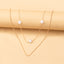 Women's Fashion Layered Imitation Pearl Alloy Necklace