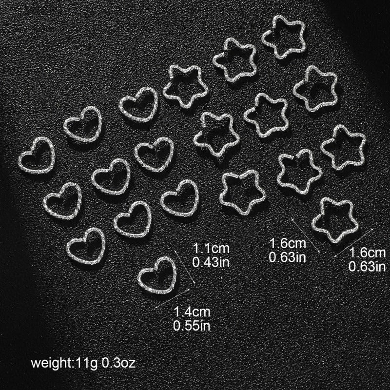 Women's Metal Hollow Out Hair Buckle & Star Love Hair Accessories Set