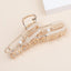 Women's Elegant Metal Plated Pearl Hair Claw Clip