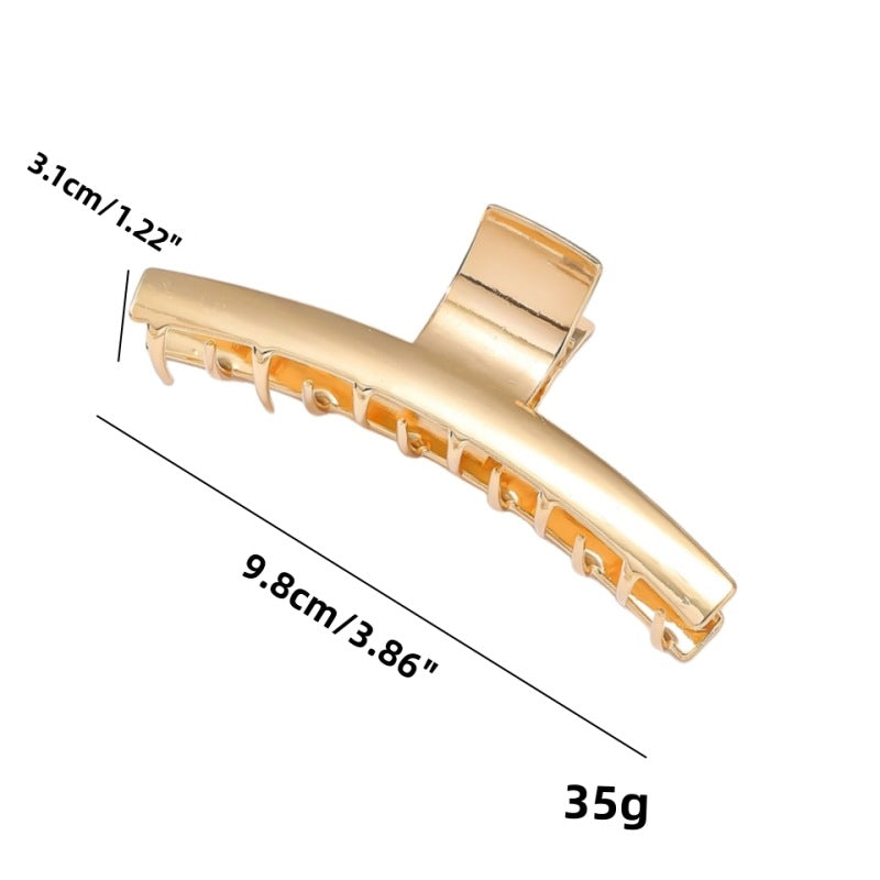 Women's Glossy Metal Plating Hair Claw Clip