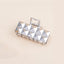 Women's Square Metal Hair Claw with Diamond Alloy Design