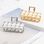 Women's Square Metal Hair Claw with Diamond Alloy Design