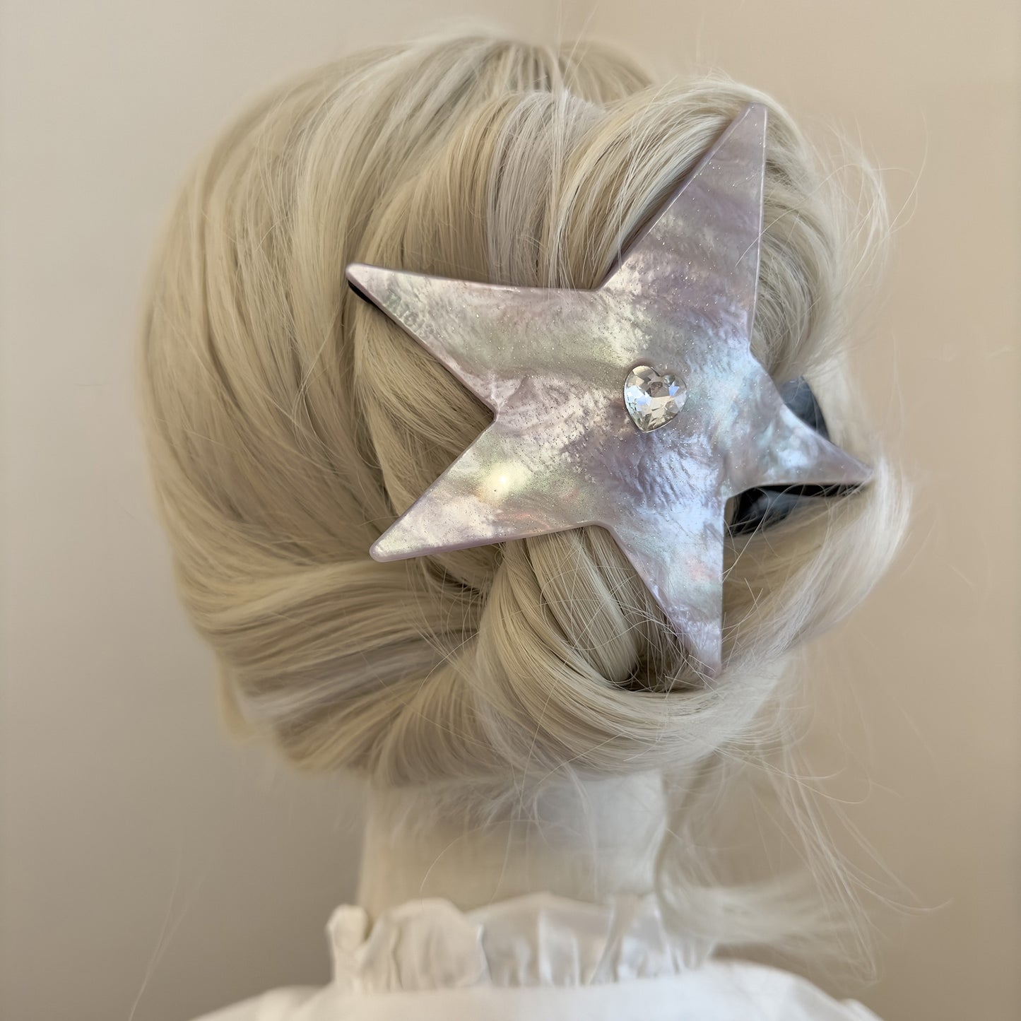 Women's Star Design Acetate Hair Claw Clip - Fashionable Swallowtail Shark Hairpin