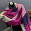 Women's Geometric Color Block Imitation Cashmere Tassel Scarf Shawl