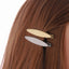 Women's Streetwear Oval Metal Hair Clip - Minimalist Alloy Duckbill Design