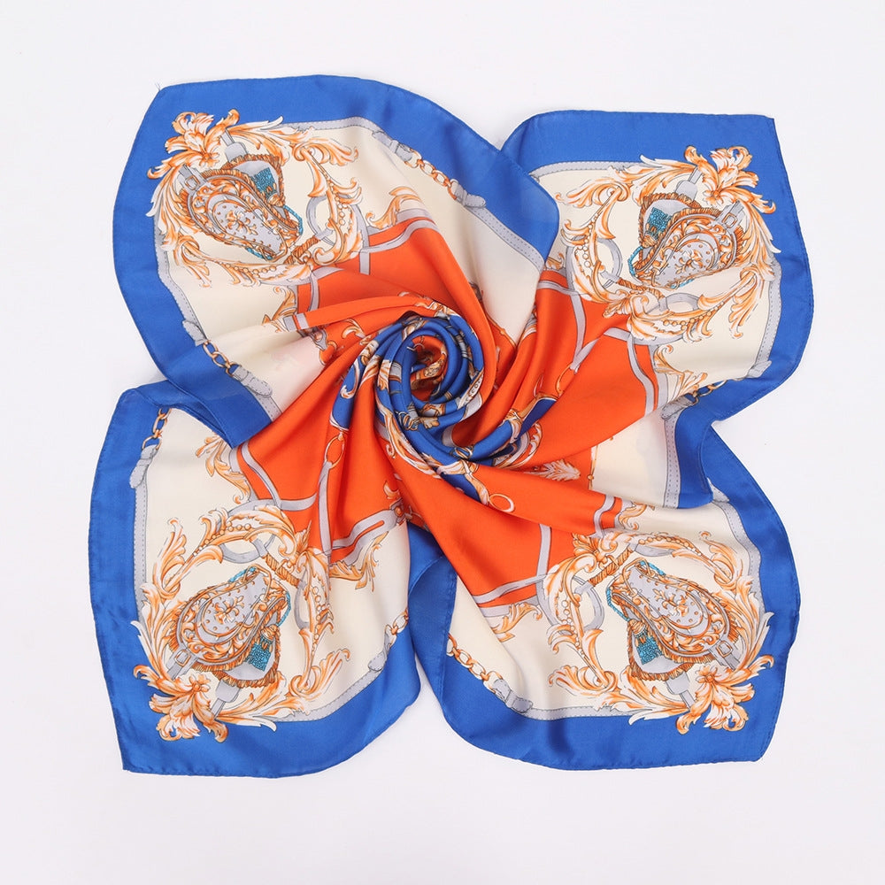 Women's Streetwear Satin Silk Scarf - 70cm Soft Square Headscarf