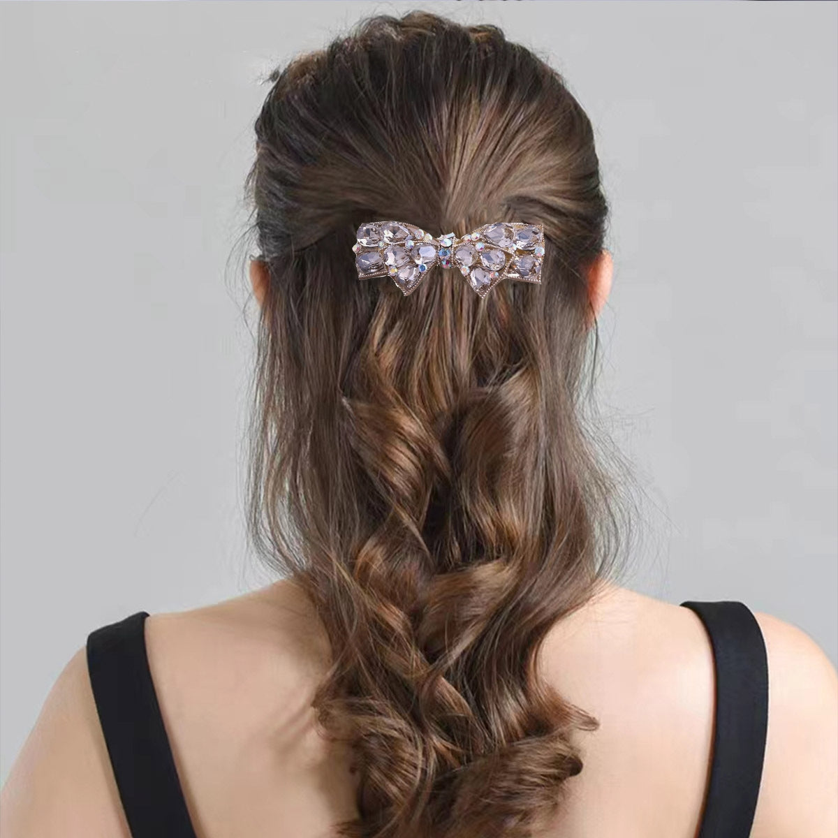 Women's Alloy Crystal Rhinestone Bow Hair Clip Headpiece