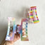 Women's Colorful Handmade Hair Claw Clips - Korean Style Rainbow Stripe Square Hairpin