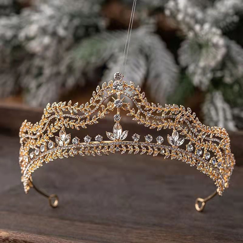 Women's Elegant Alloy Diamond Bridal Crown Hairpiece