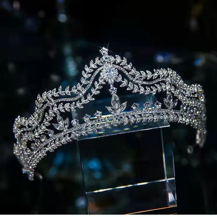 Women's Elegant Alloy Diamond Bridal Crown Hairpiece