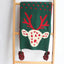 Women's Reindeer Knit Scarf with Pom Poms