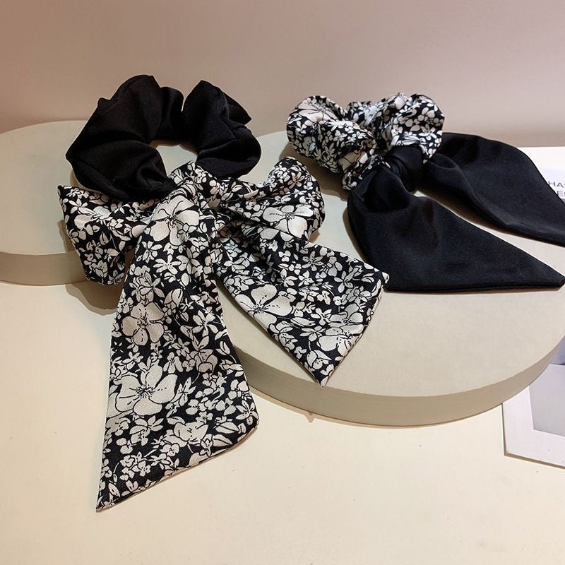 Women's Floral Bow Hair Tie and Headband Set