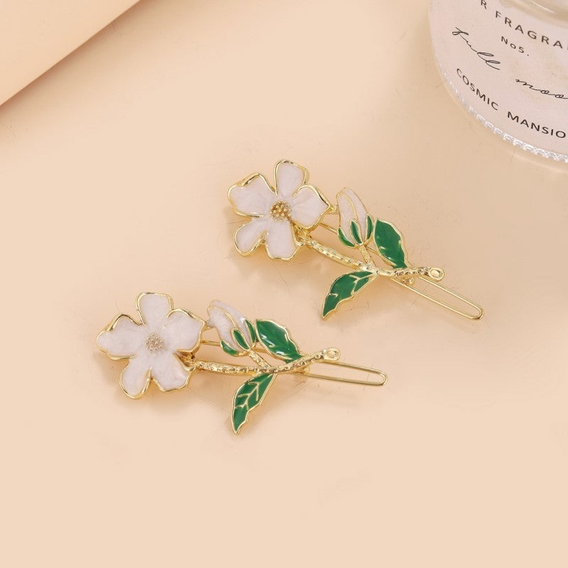 Women's Elegant Floral Alloy Hair Clip