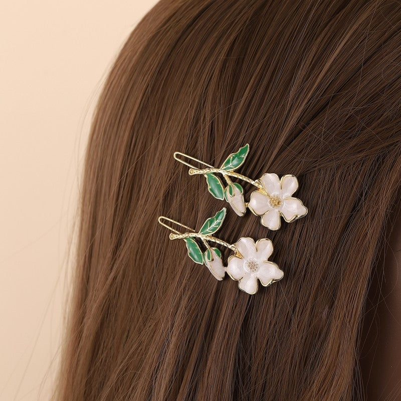 Women's Elegant Floral Alloy Hair Clip