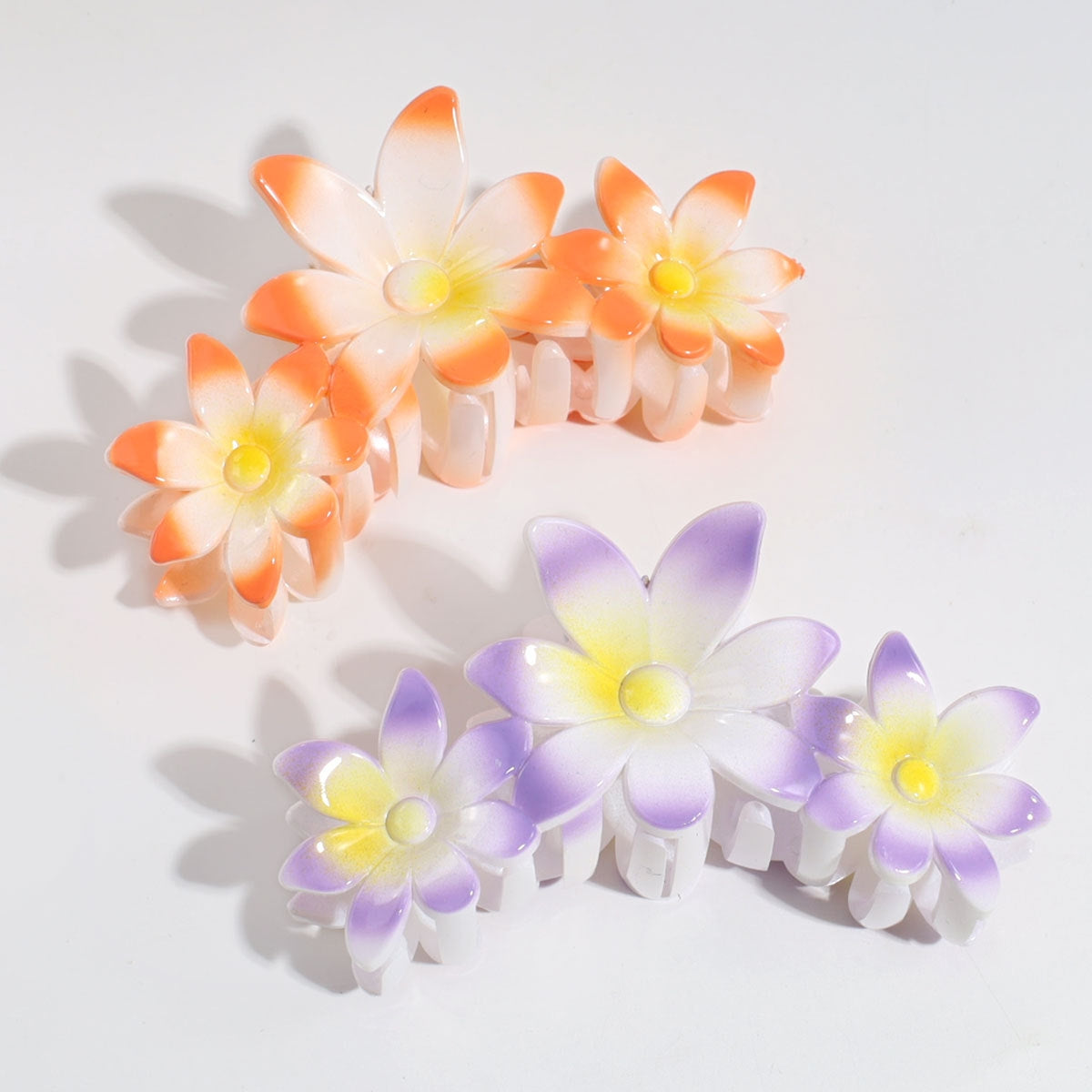 Women's Fashion Gradient Flower Hair Claw Clip