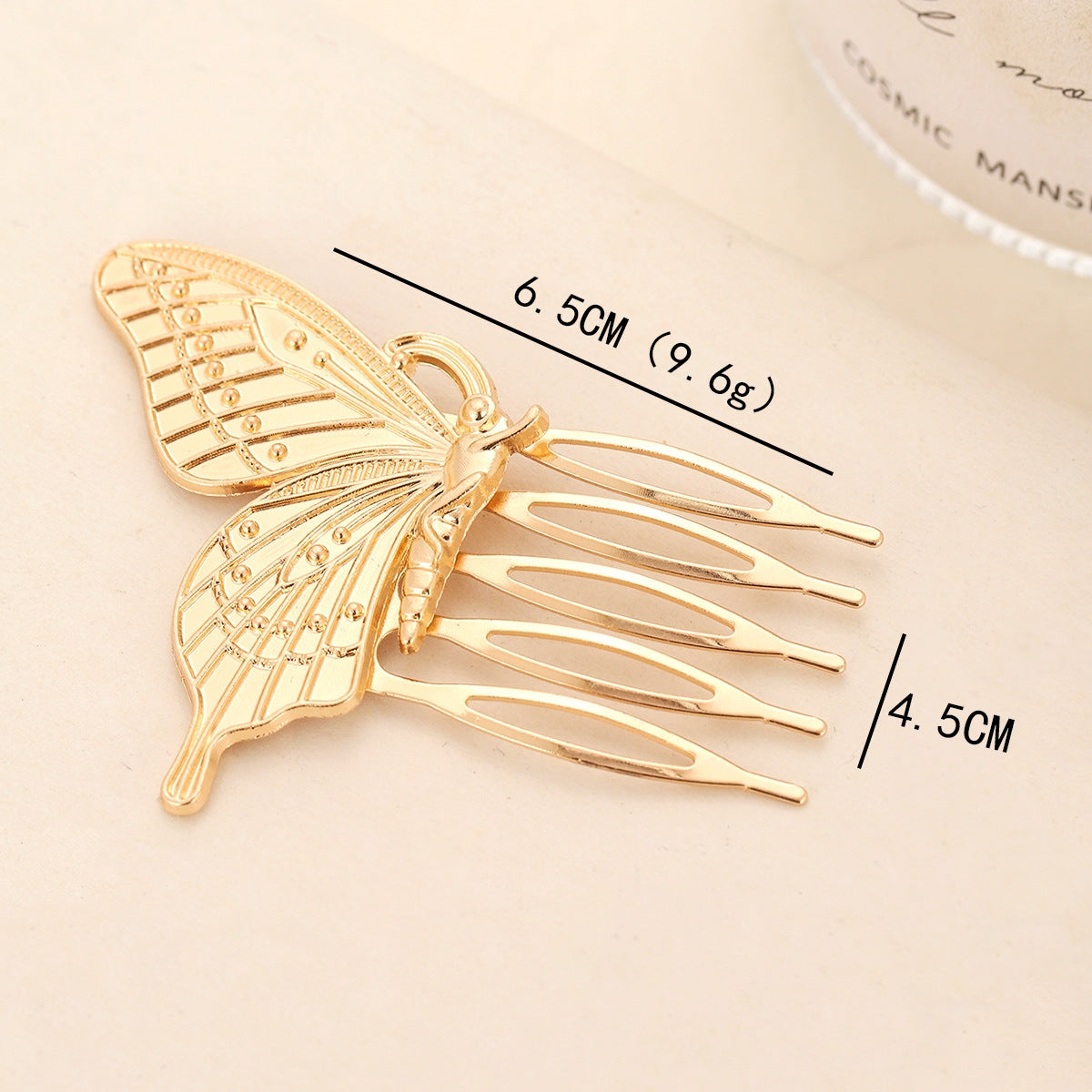 Women's Butterfly Alloy Hair Comb - Fresh Metal Forest Series