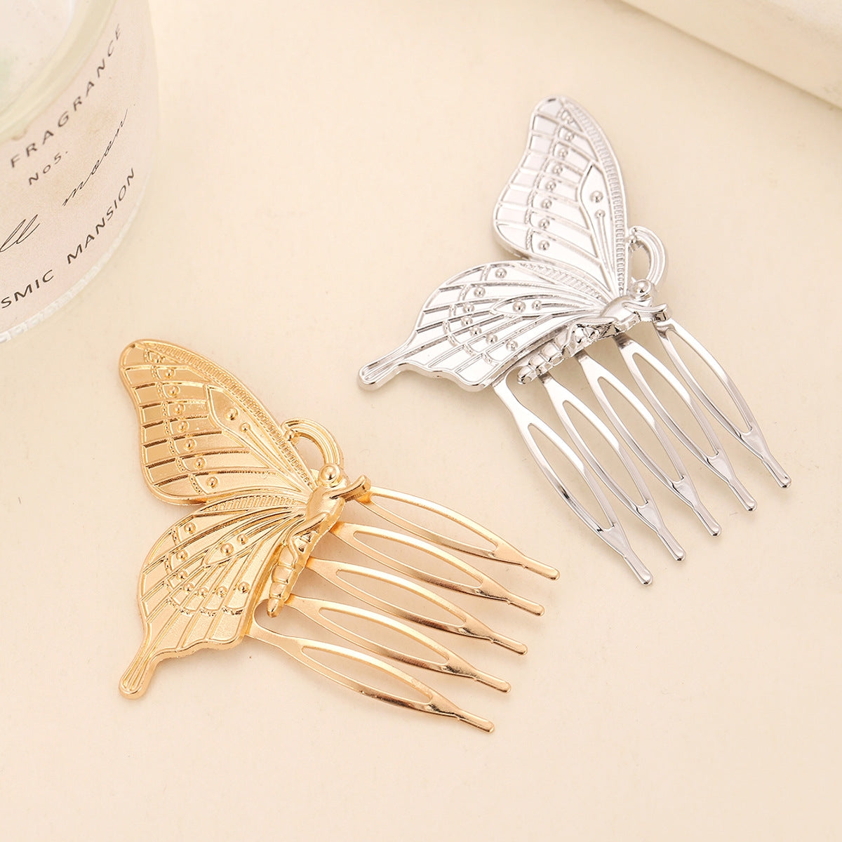 Women's Butterfly Alloy Hair Comb - Fresh Metal Forest Series