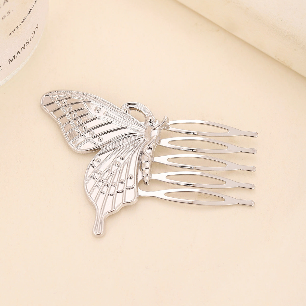 Women's Butterfly Alloy Hair Comb - Fresh Metal Forest Series