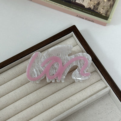 Women's Contrasting Acetate Letter Hair Claw Clip