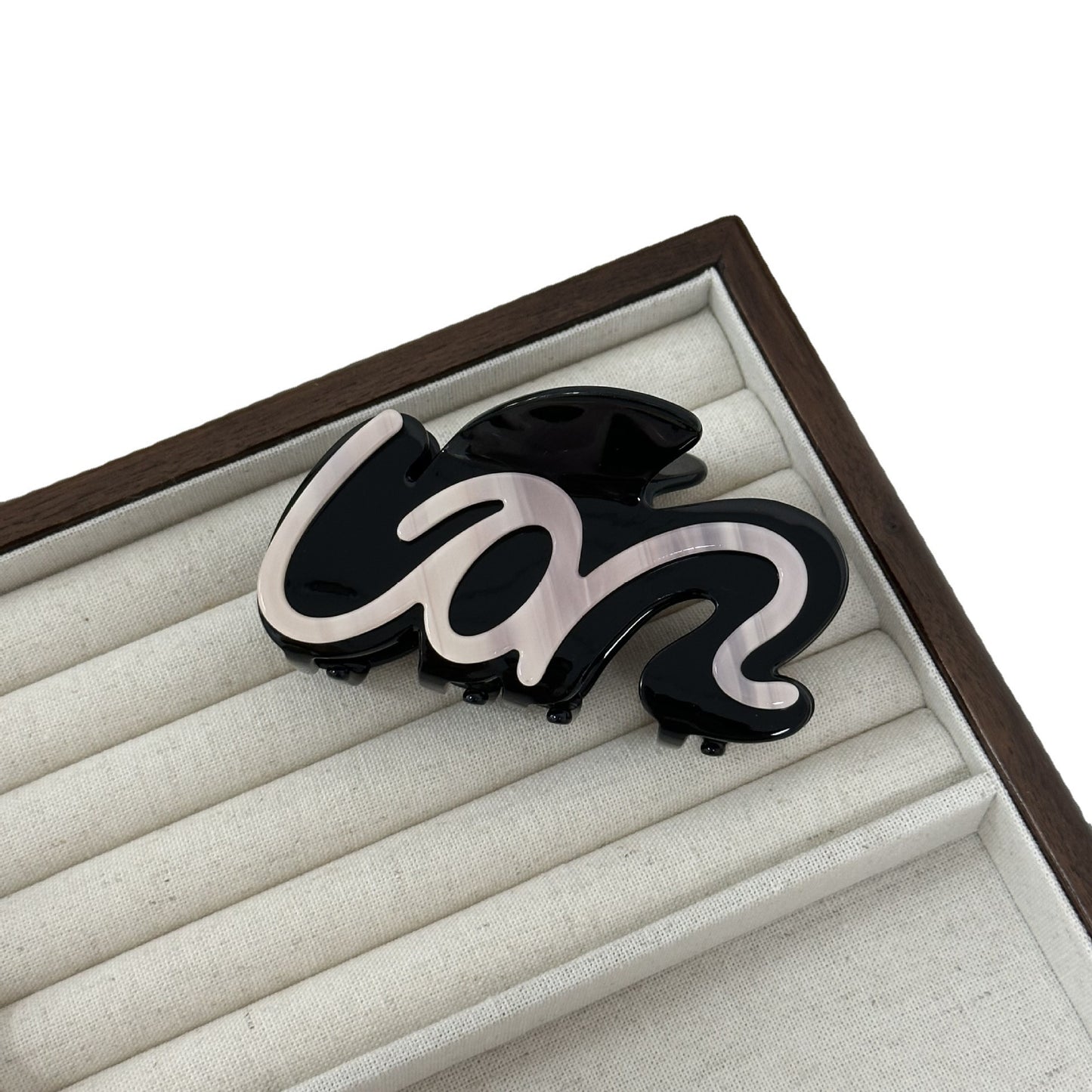 Women's Contrasting Acetate Letter Hair Claw Clip