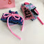 Women's Sweet Bow Knot Acrylic Alloy Hair Claw Clip - Versatile Denim Letter Shark Hair Accessory