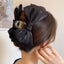 Women's Bow Knot Cloth Hair Claw Clip - Large Princess Hairpin Shark Clip Headwear