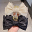 Women's Bow Knot Cloth Hair Claw Clip - Large Princess Hairpin Shark Clip Headwear