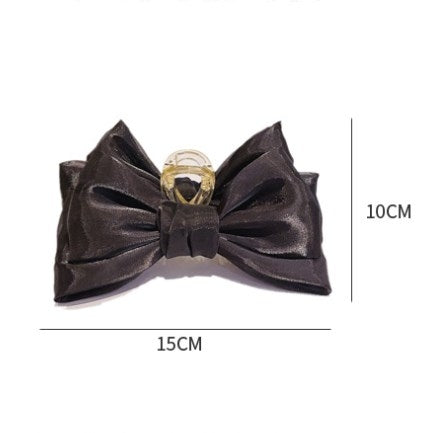 Women's Bow Knot Cloth Hair Claw Clip - Large Princess Hairpin Shark Clip Headwear