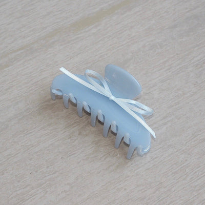 Women's Handmade Acetic Acid Hair Claw with Streamer Bow and High Elasticity Texture