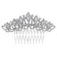 Women's Crystal Zircon Rhinestone Hair Comb - Fashionable Marquise Design