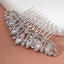 Women's Crystal Zircon Rhinestone Hair Comb - Fashionable Marquise Design