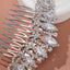 Women's Crystal Zircon Rhinestone Hair Comb - Fashionable Marquise Design