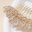 Women's Crystal Zircon Rhinestone Hair Comb - Fashionable Marquise Design
